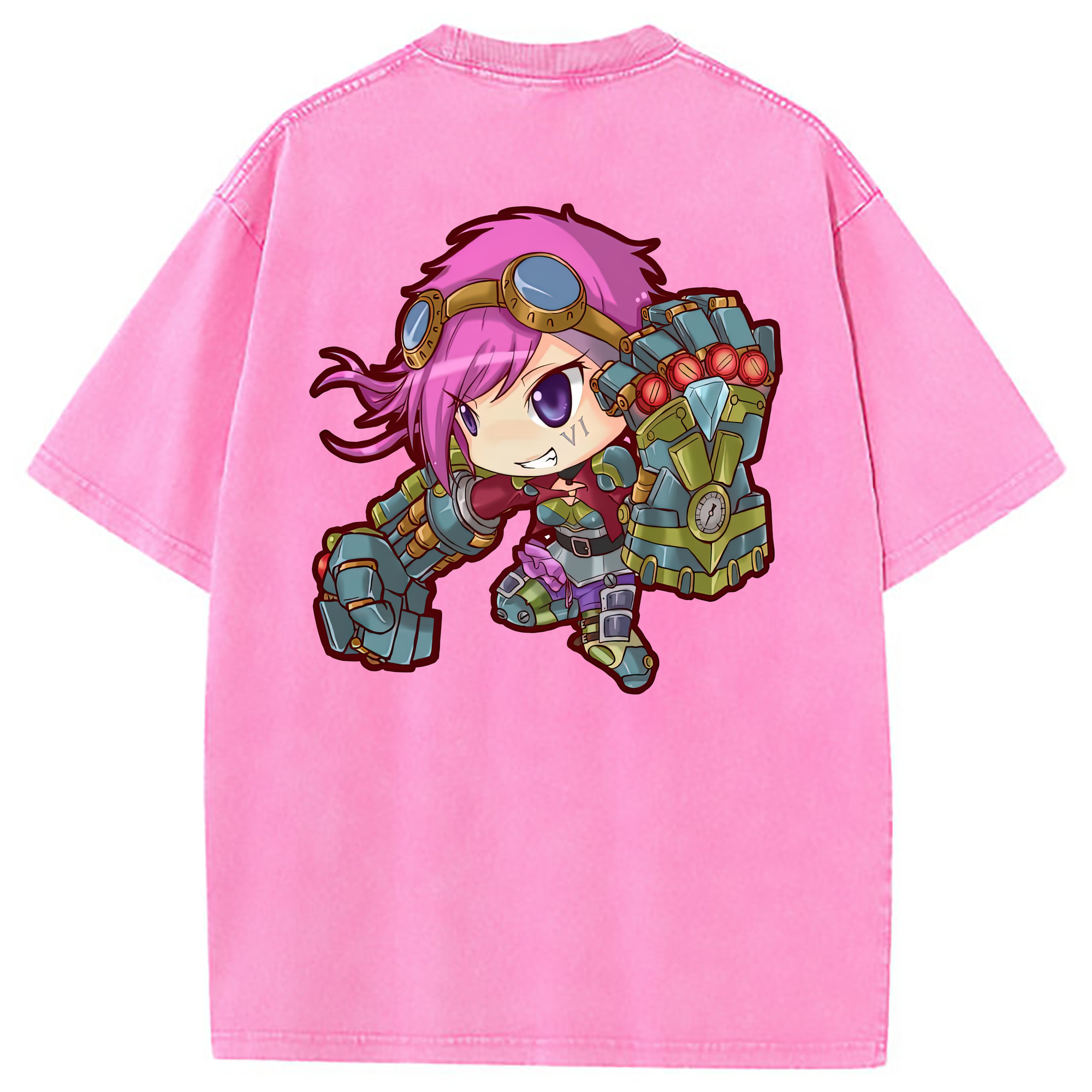 （画像用） リーグ・オブ・レジェンド League of Legends LOL 綿100% ヴィンテージ風 半袖Tシャツ（背面プリント）